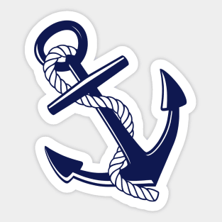 Navy blue anchor sticker Sticker